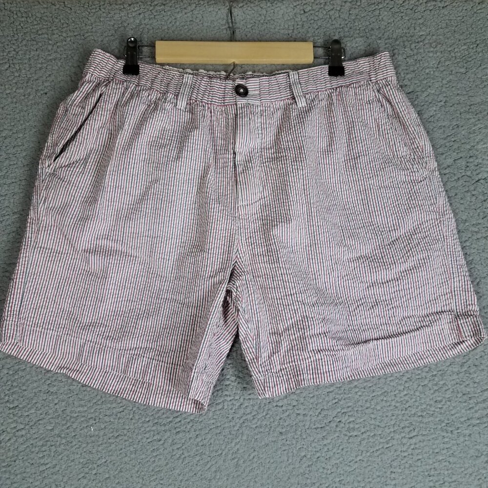 Chubbies Seersucker Shorts Adult XXL Striped 6.5" Elastic Waist Beach Casual Men